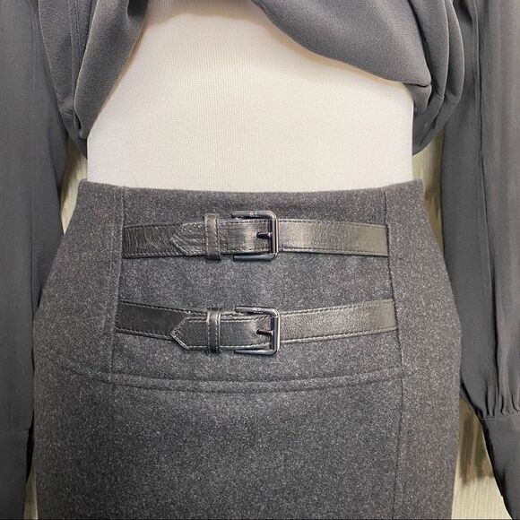 Ralph Lauren Cashmere & Lamb Leather Pencil Skirt - Picture 14 of 16